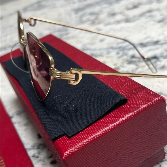 Cartier Red Sunglasses Luxurious Accessory